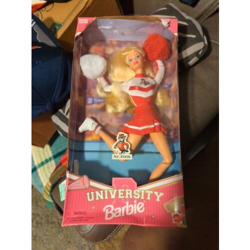 N.c. State 1996 University Mattel Barbie Doll 17194 Special Edition