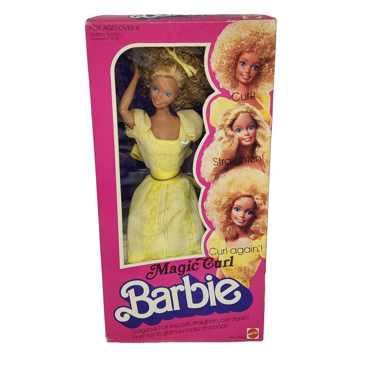 Vintage 1981 Magic Curl Barbie Doll Mattel IN Box 3856 Curling