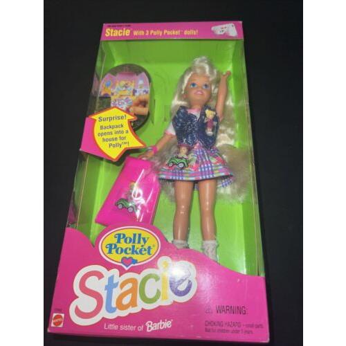 Mattel Polly Pocket Stacie with 3 Polly Pocket Dolls Barbie 12982 1994