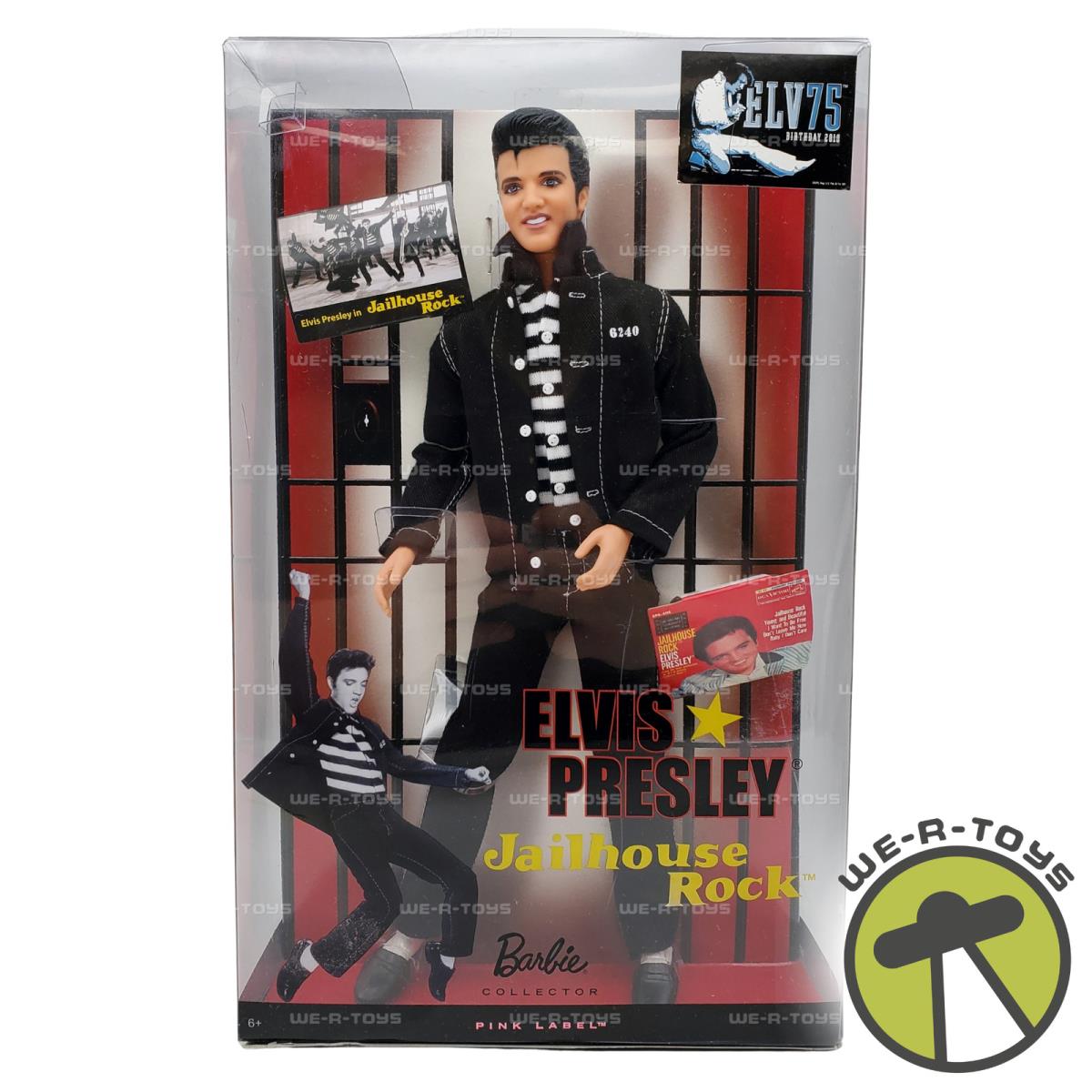 Barbie Elvis Presley Jailhouse Rock Doll Pink Label 2009 Mattel R4156 Nrfb