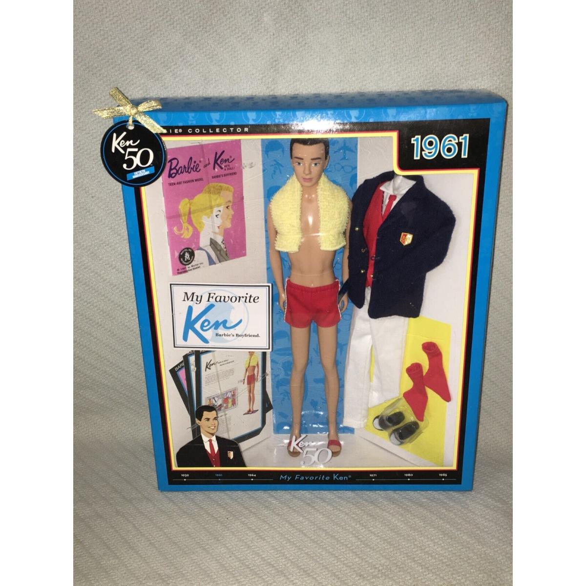 2010 My Favorite Ken 50th Anniversary Doll T7668 1961 Reproduction Mattel