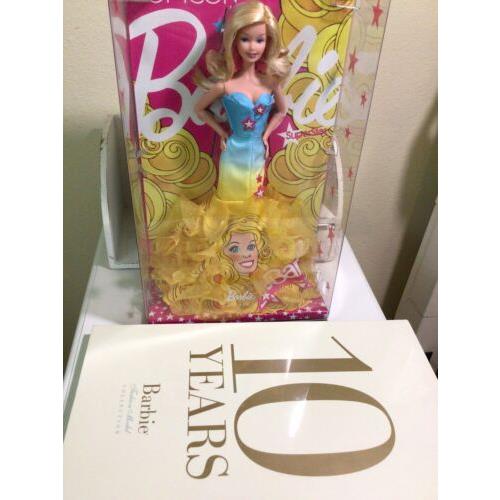 Pop Icon Superstar Barbie Doll 10 Years Barbie Silkstone Book Hardcover 2 Set