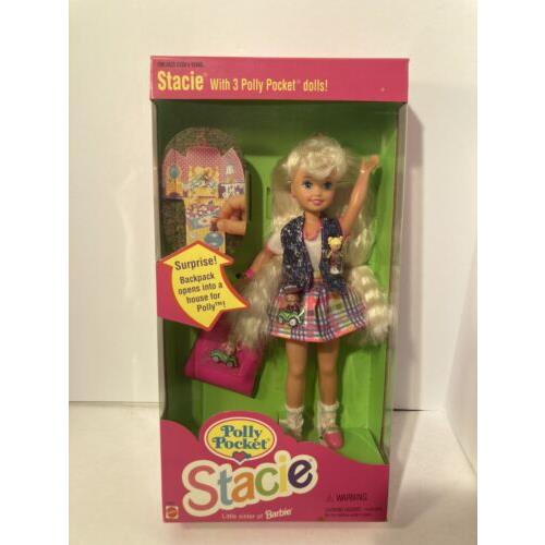 Mattel Polly Pocket Stacie with 3 Polly Pocket Dolls Barbie 12982 1994