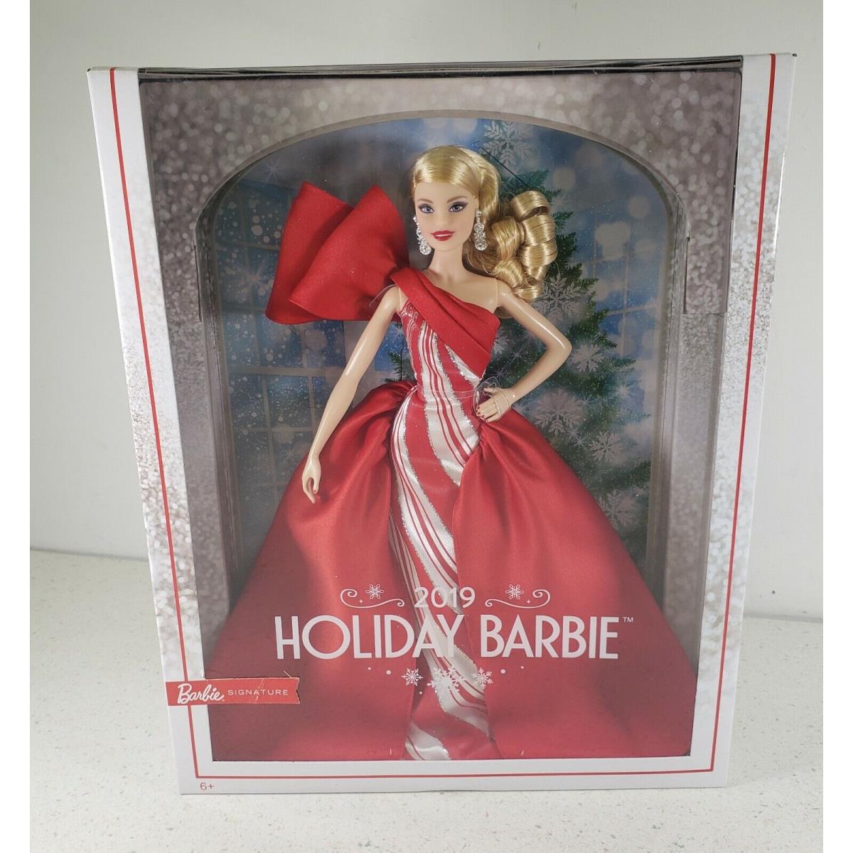 2019 Holiday Barbie Doll - Blonde Curls Mattel Barbie Signature Stand Included