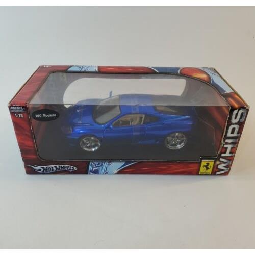 Hot Wheels Whips Customized Ferrari 360 Modena Blue Car Die Cast 1:18