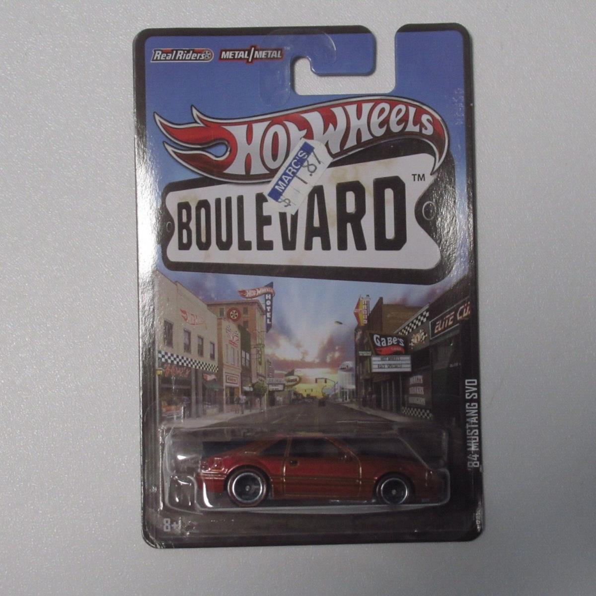 Hot Wheels Boulevard `84 Mustang Svo 1/64 Die Cast Car Real Riders