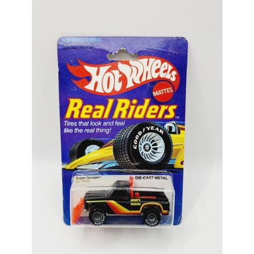 Hot Wheels Real Riders Super Scraper Grey Hub NO Tool Box Very Nice N311