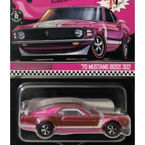 2020 Hot Wheels Rlc Redline Club Exclusive Pink Convention 70 Mustang Boss 302