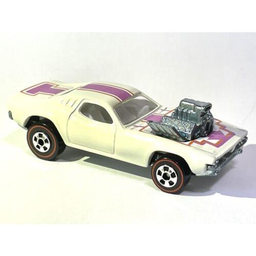 Custom Made Race White Mattel Hot Wheels- Rodger Dodger Redline