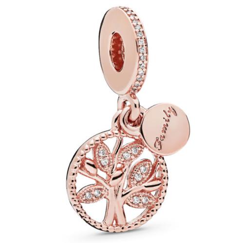Pandora Rose Family Heritage Dangle Charm with Clear CZ