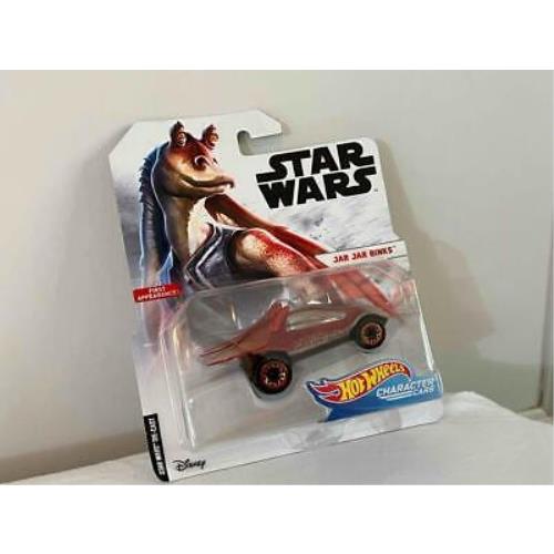 Star Wars Jar Jar Pinks Hotwheels Character Car Vehicle Disney Mattel