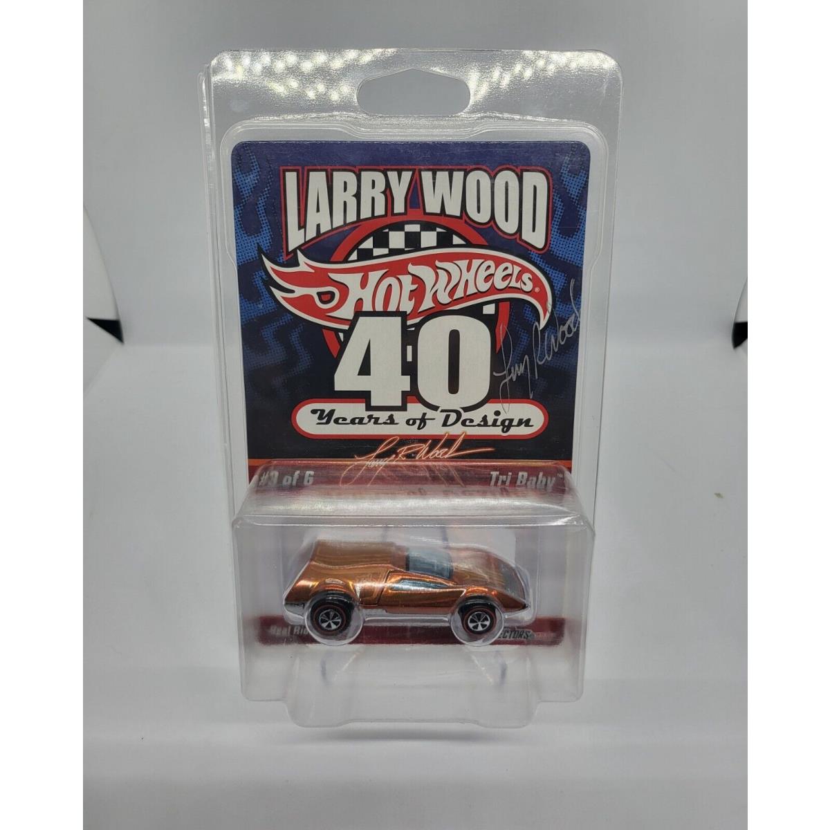 Hot Wheels Rlc 40 Years Of Design Tri Baby Red Line Signed by Larry Wood Himself