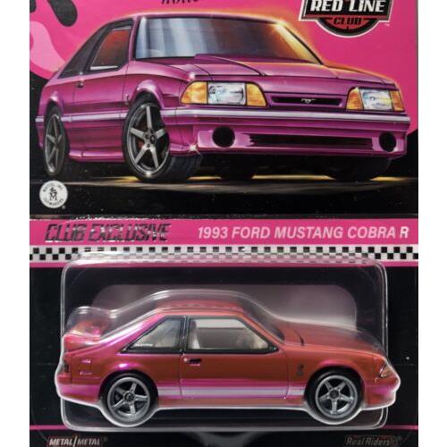 2024 Hot Wheels Rlc Redline Club Pink Edition Fox Body 1993 Ford Mustang Cobra R