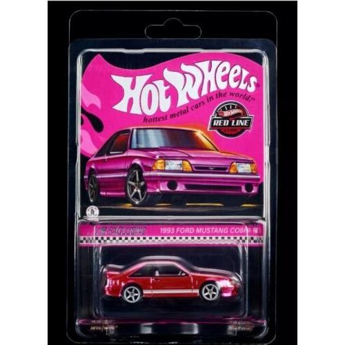 Hot Wheels Red Line Club 1993 Ford Mustang Cobra R Pink Club Exclusive