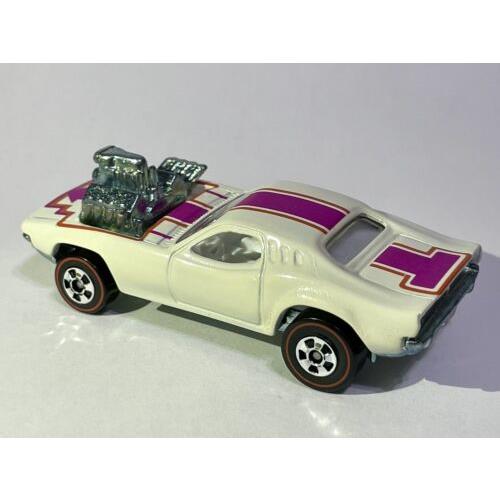 Custom Made Race White Mattel Hot Wheels- Rodger Dodger Redline
