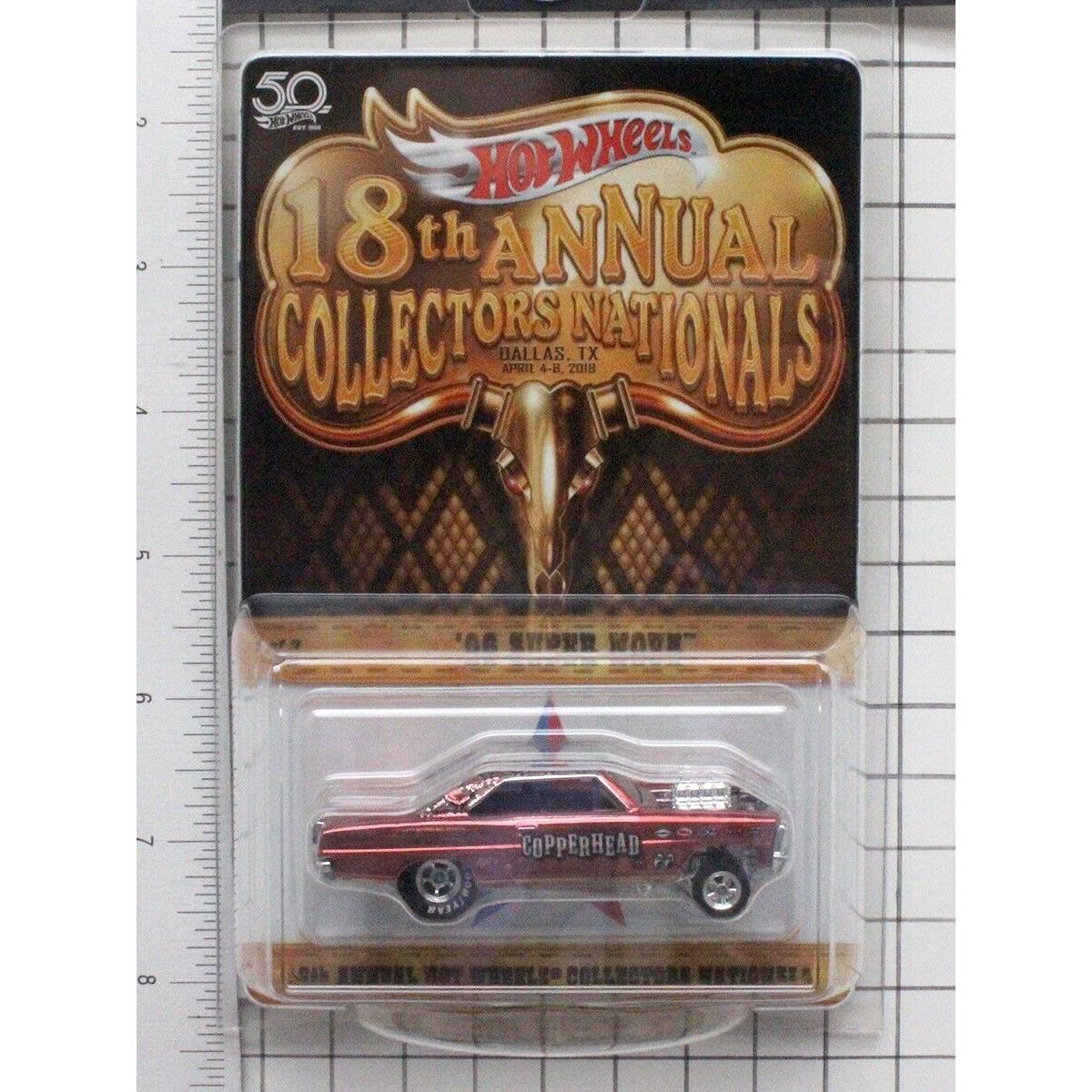 Hot Wheels 2018 18th Collectors Nationals `66 Chevy Nova W/o Rollcage Copper