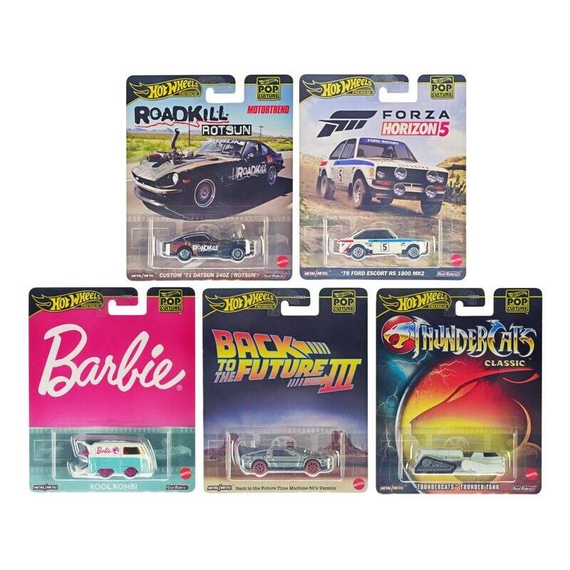 Pop Culture 2024 5 Piece Set A Premium Series Diecast Model Cars by Hot Whee