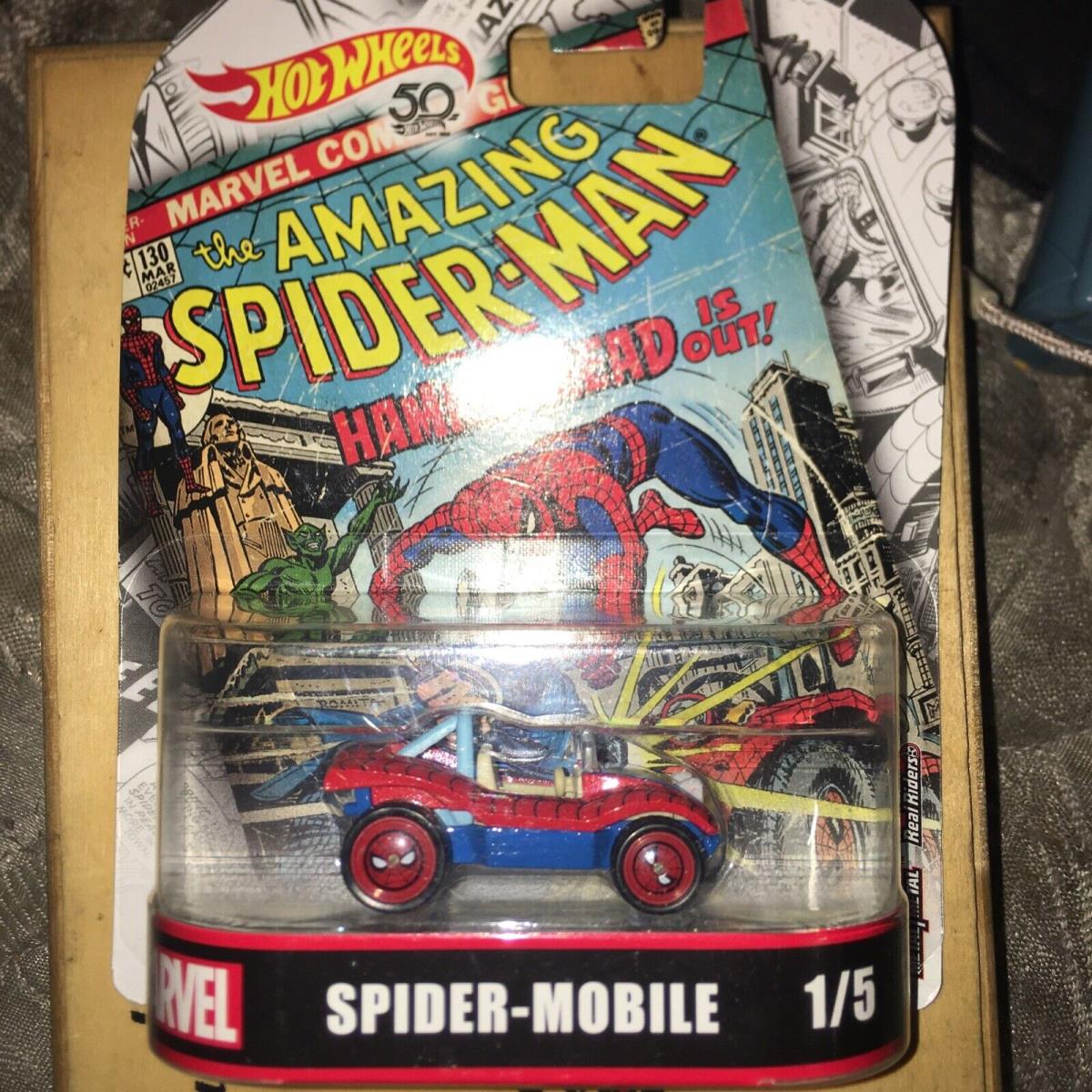 2018 Hot Wheels 50th Marvel Entertainment Spider-man Spider-mobile 1/5