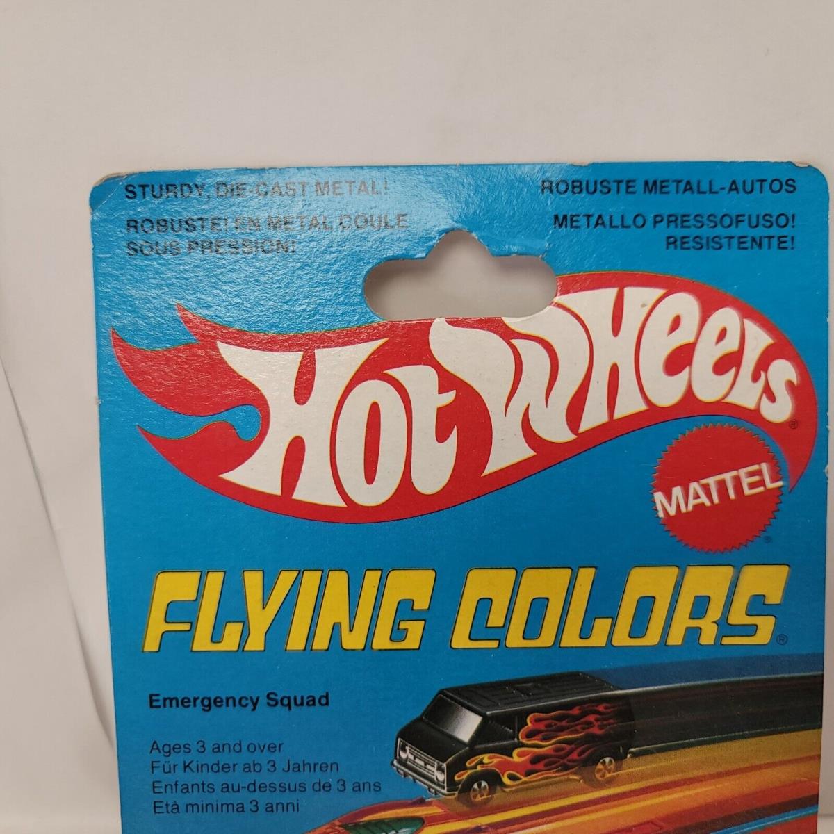 Emergency Squad Red BW 1980 Hot Wheels Flying Colors Punched 2 Hong Kong KT99