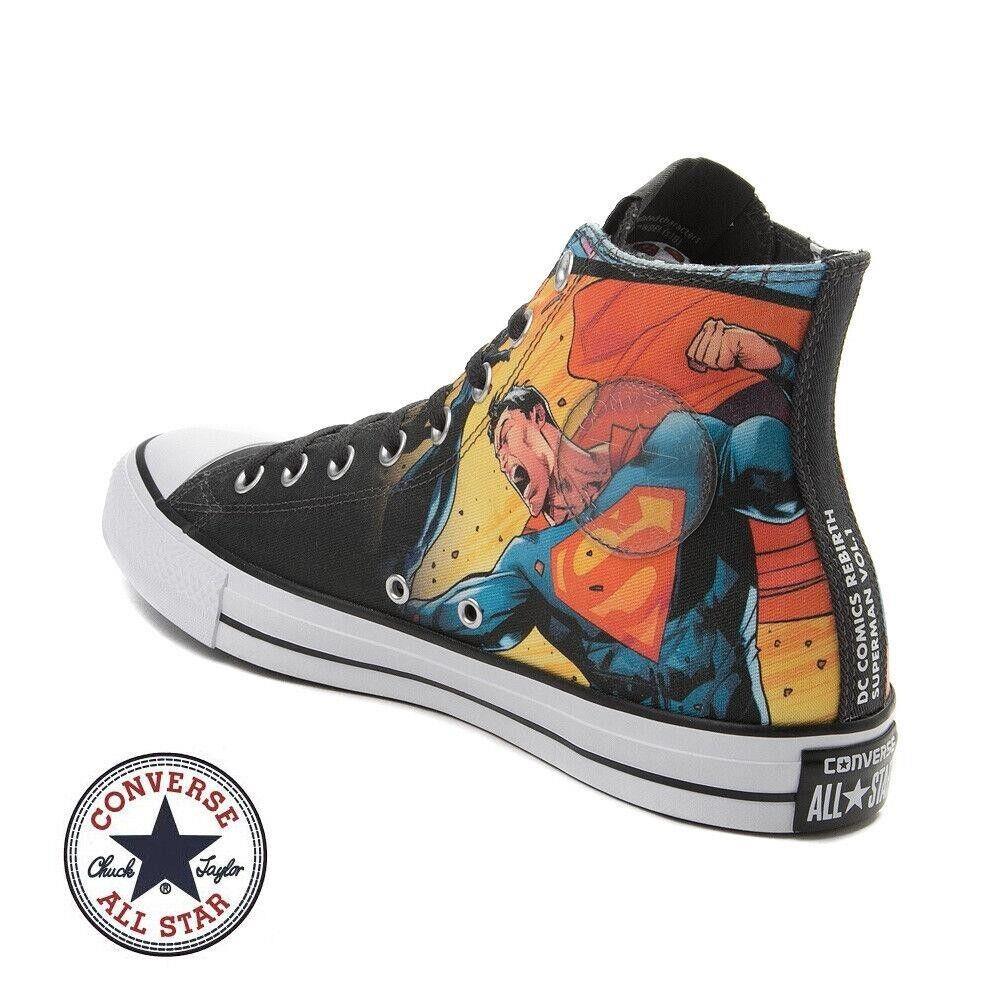 Converse Unisex DC Superman Chuck Taylor All Star Hi Black/multi 6 Men/women 8