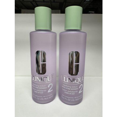 2 Clinique Clarifying Lotion 2 Dry Combination Skin 13.5oz / 400ml