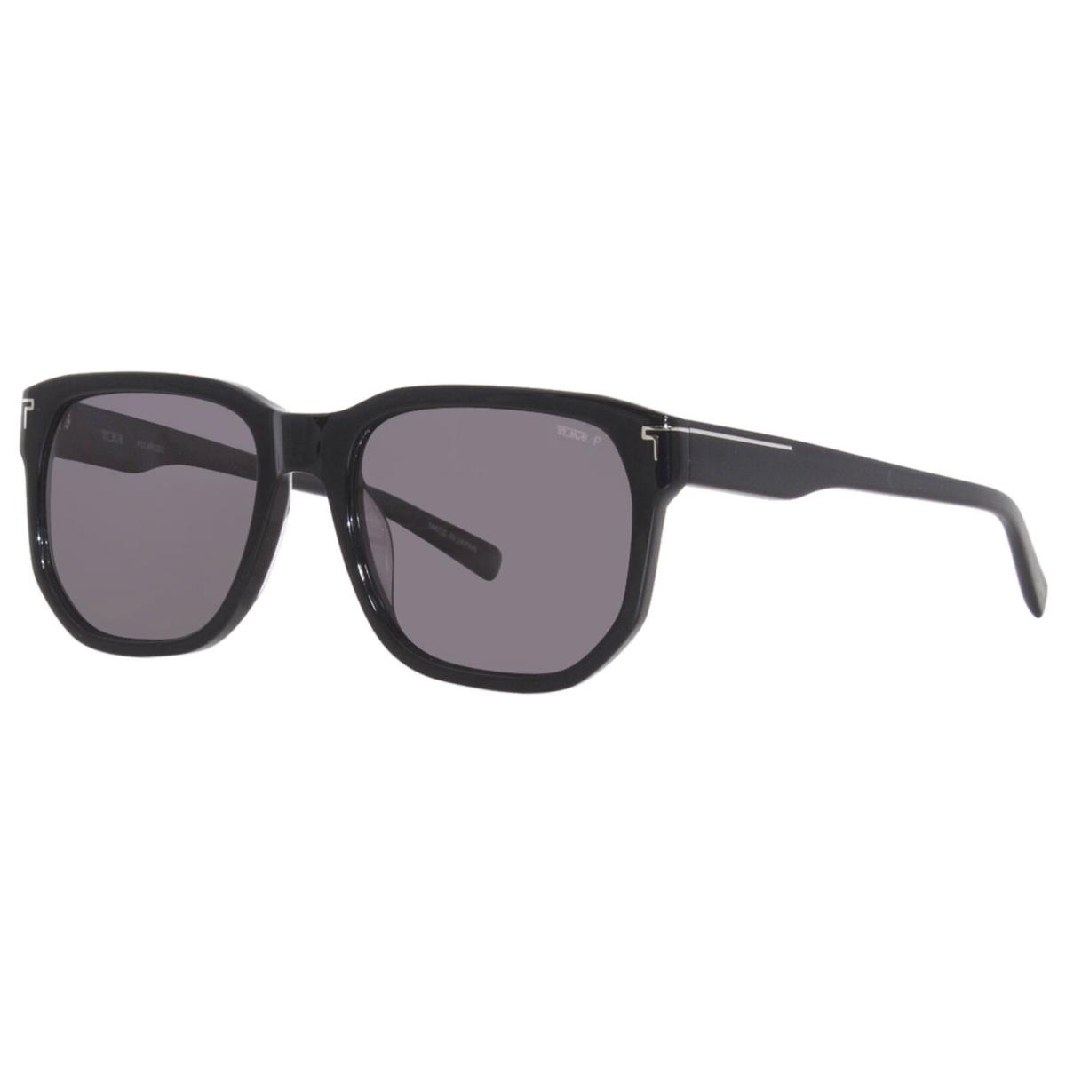 Tumi STU003 700 Sunglasses Men`s Black/polarized Grey Square Shape 56mm