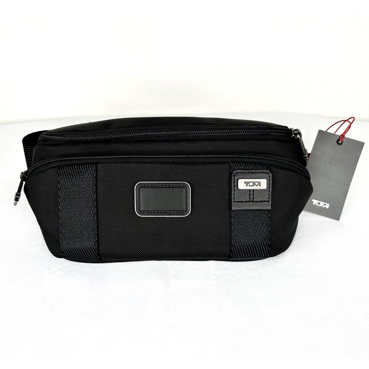 Tumi Alpha Bravo Milton Ballistic Nylon Black Fanny Pack Belt Bag