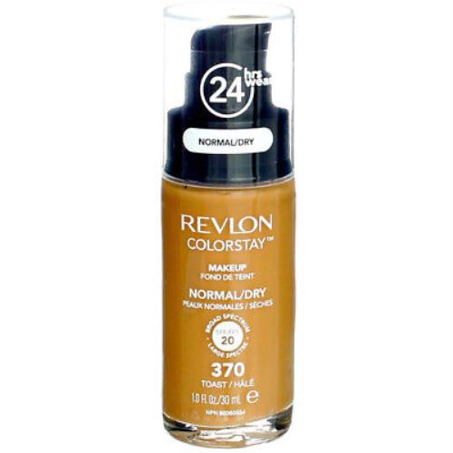 4 Pack Revlon Colorstay Makeup Foundation For Normal Dry Skin Toast 370
