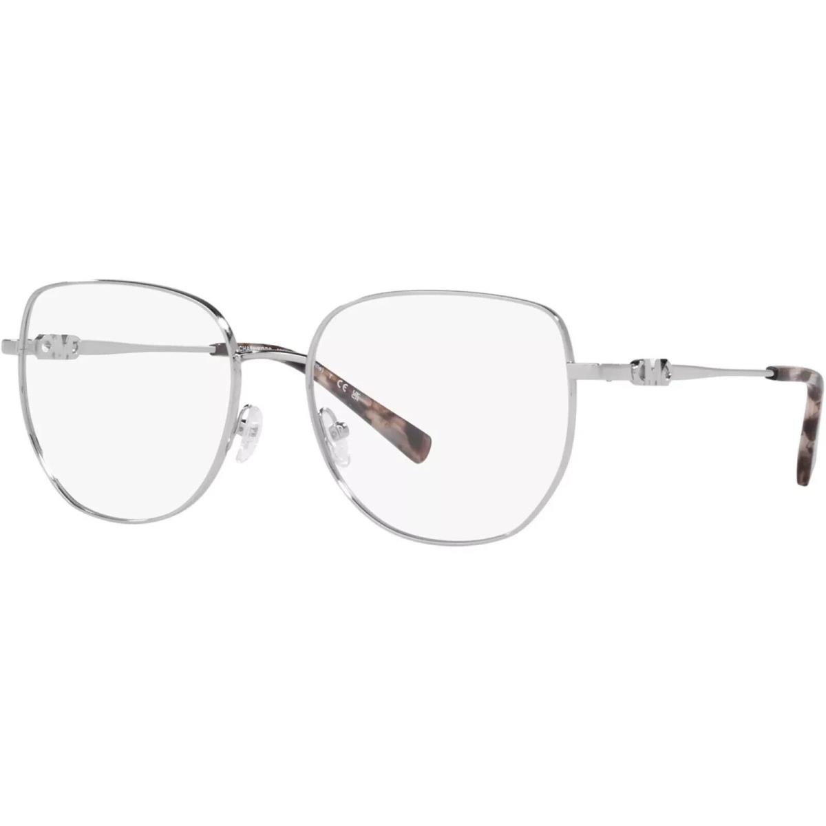 Michael Kors Women`s Eyeglasses Silver Metal Square Frame Demo Lens MK3062 1153