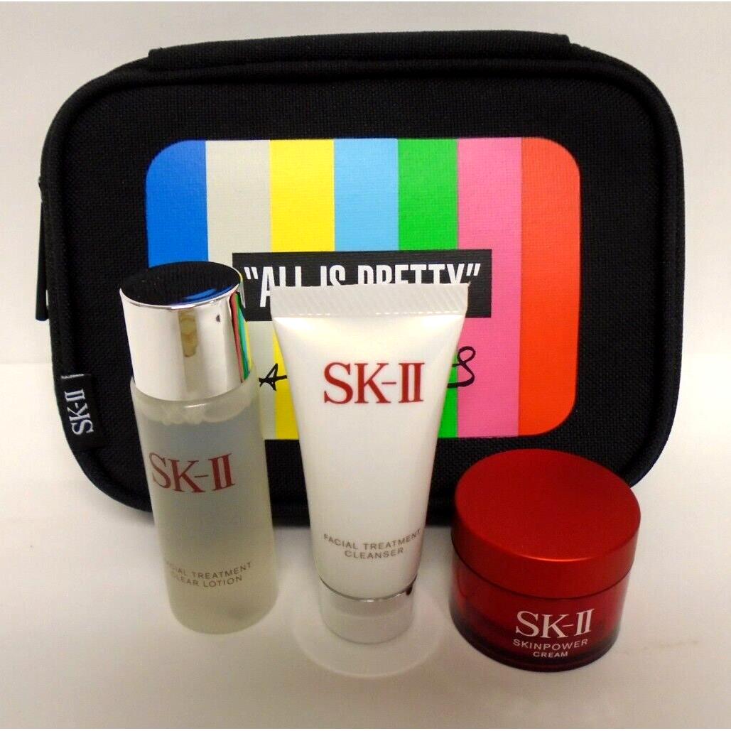 Sk-ii Facial Treatment Cleanser Clear Lotion Cream + Andy Warhol Make-up Case