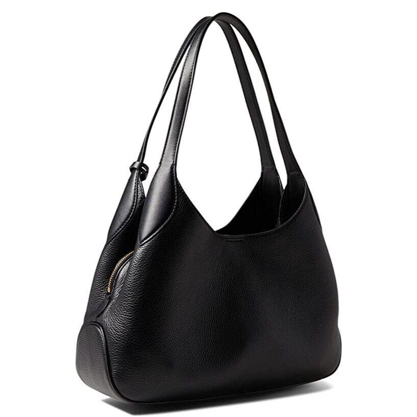 Kors Kelsey Large Pebbled Leather Shoulder Tote Black