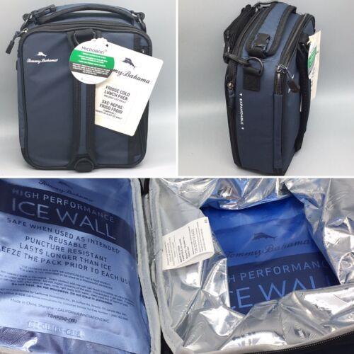 Tommy Bahama Expandable Blue Lunch Bag Cooler 2 Ice Packs School Work