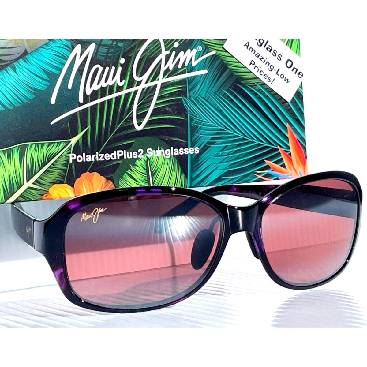 Maui Jim Koki Beach Purple Tortoise Polarized Rose Lens Sunglass R433-28T