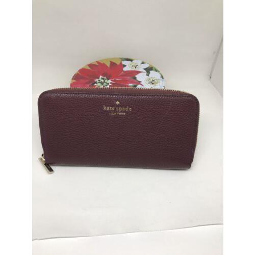 Kate Spade New York Large Continental Wallet Cherrywood Color