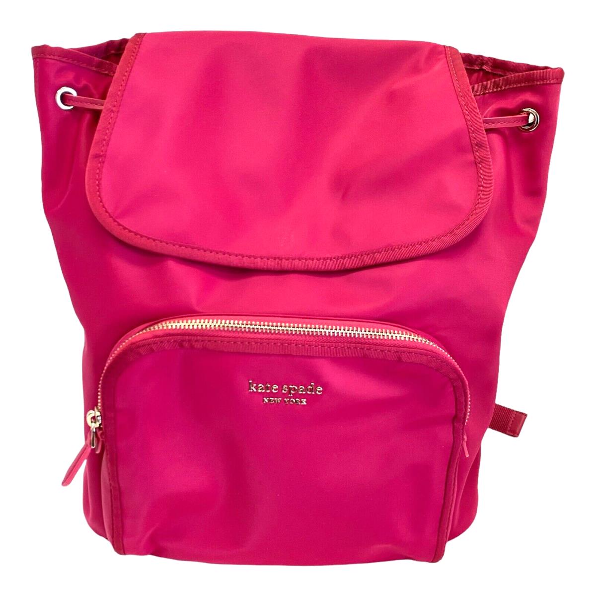 Kate Spade The Little Better Sam Nylon Medium Backpack Vermillion Pink New