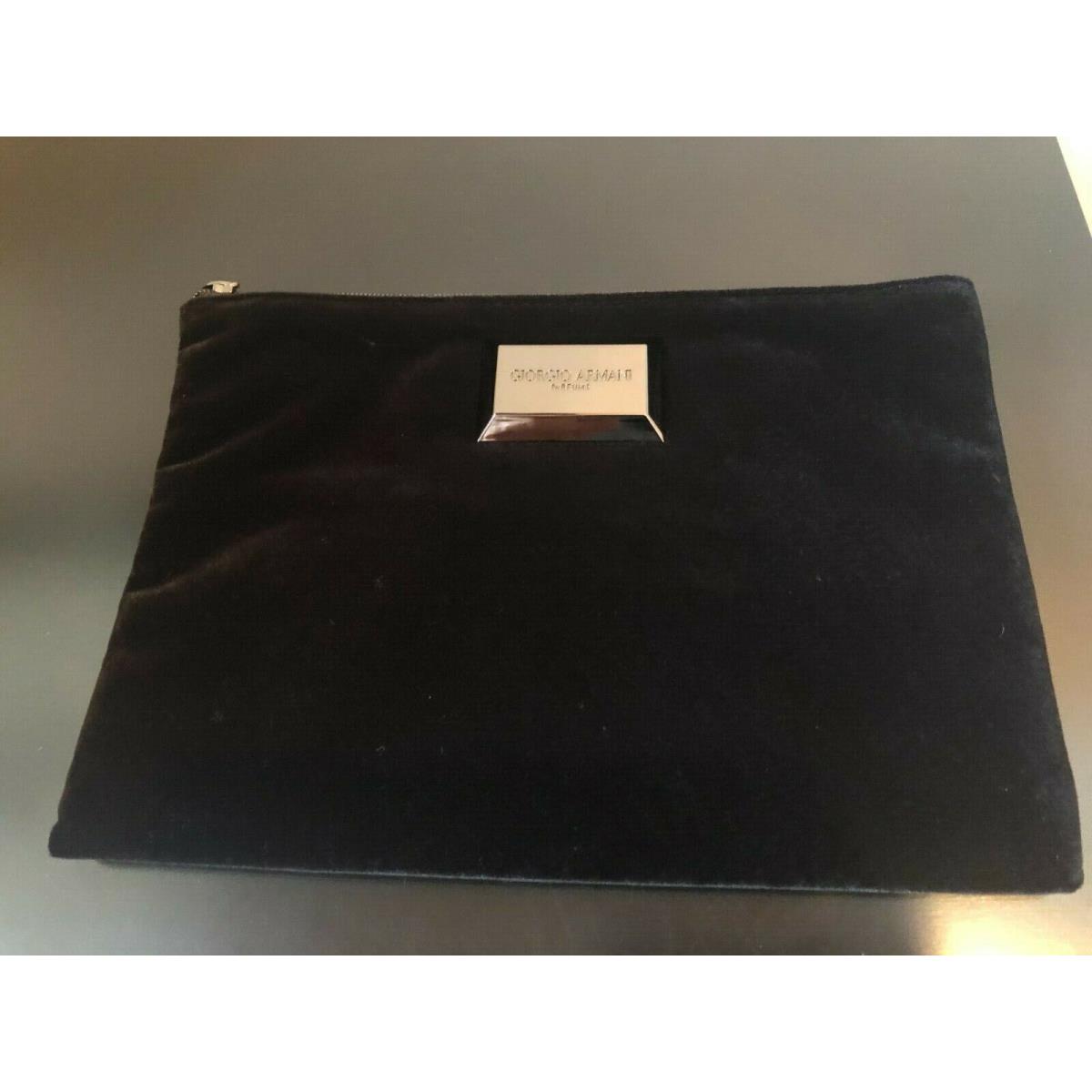 Giorgio Armani Velur Black Cosmetic Bag