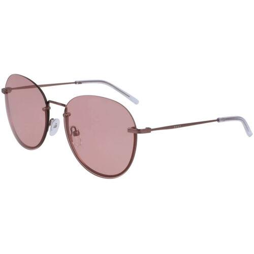 Dkny Women`s Sunglasses Mauve Metal Round Frame Pink Lens Dkny DK101S 608