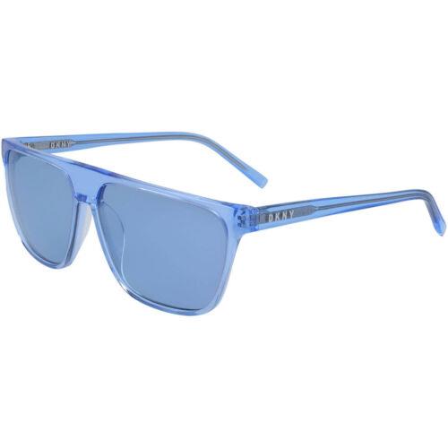 Dkny Women`s Sunglasses Sky Blue Plastic Full Rim Square Frame Dkny DK503S 430