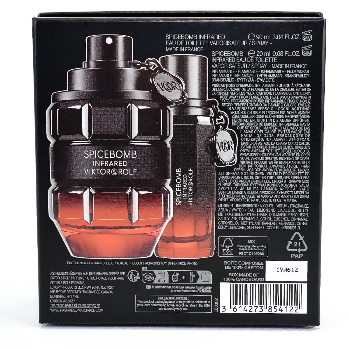 Viktor Rolf Spicebomb Infrared 2pc Spray Fullsize Travel Size