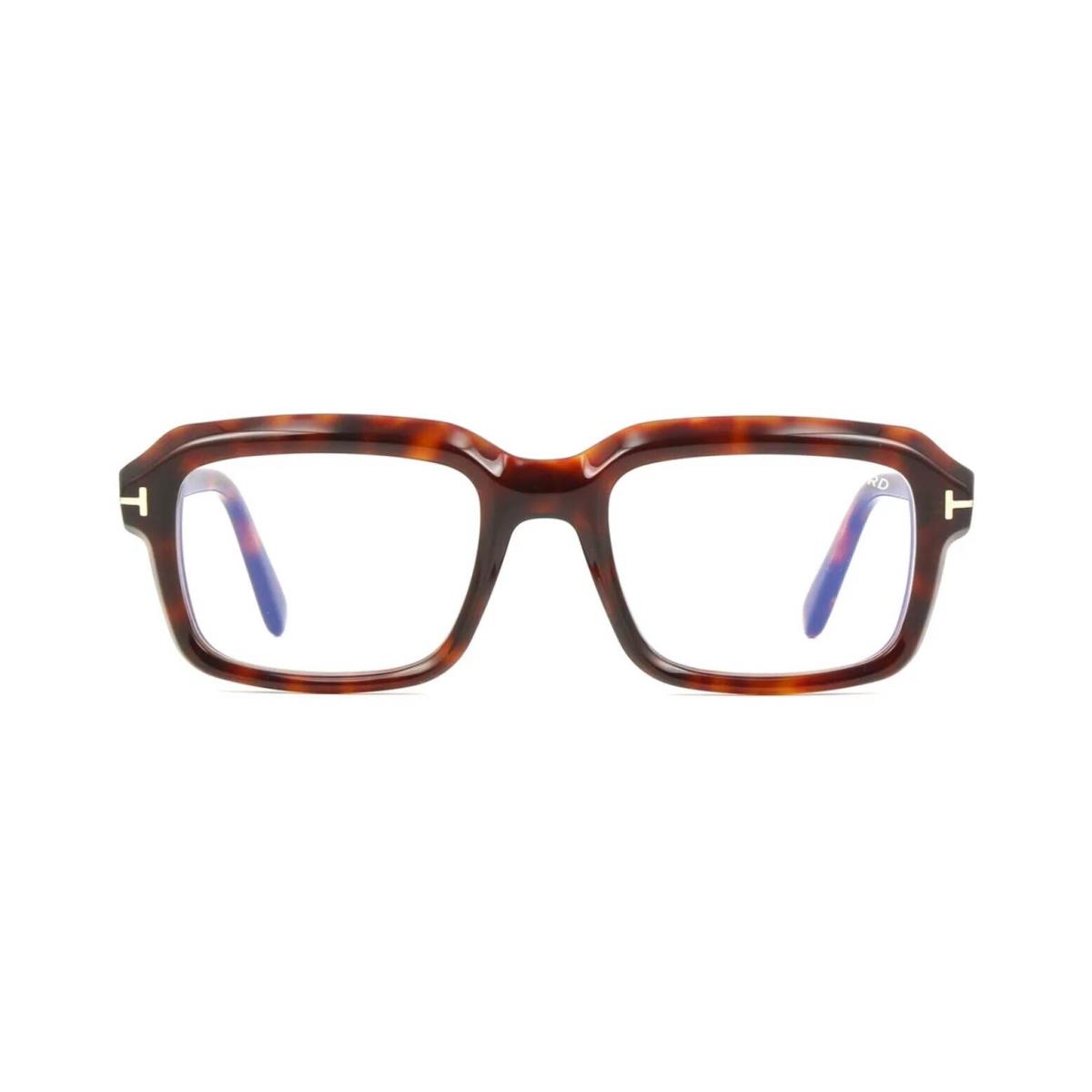 Tom Ford FT5888-B Blue Block Shiny Havana 054 Eyeglasses