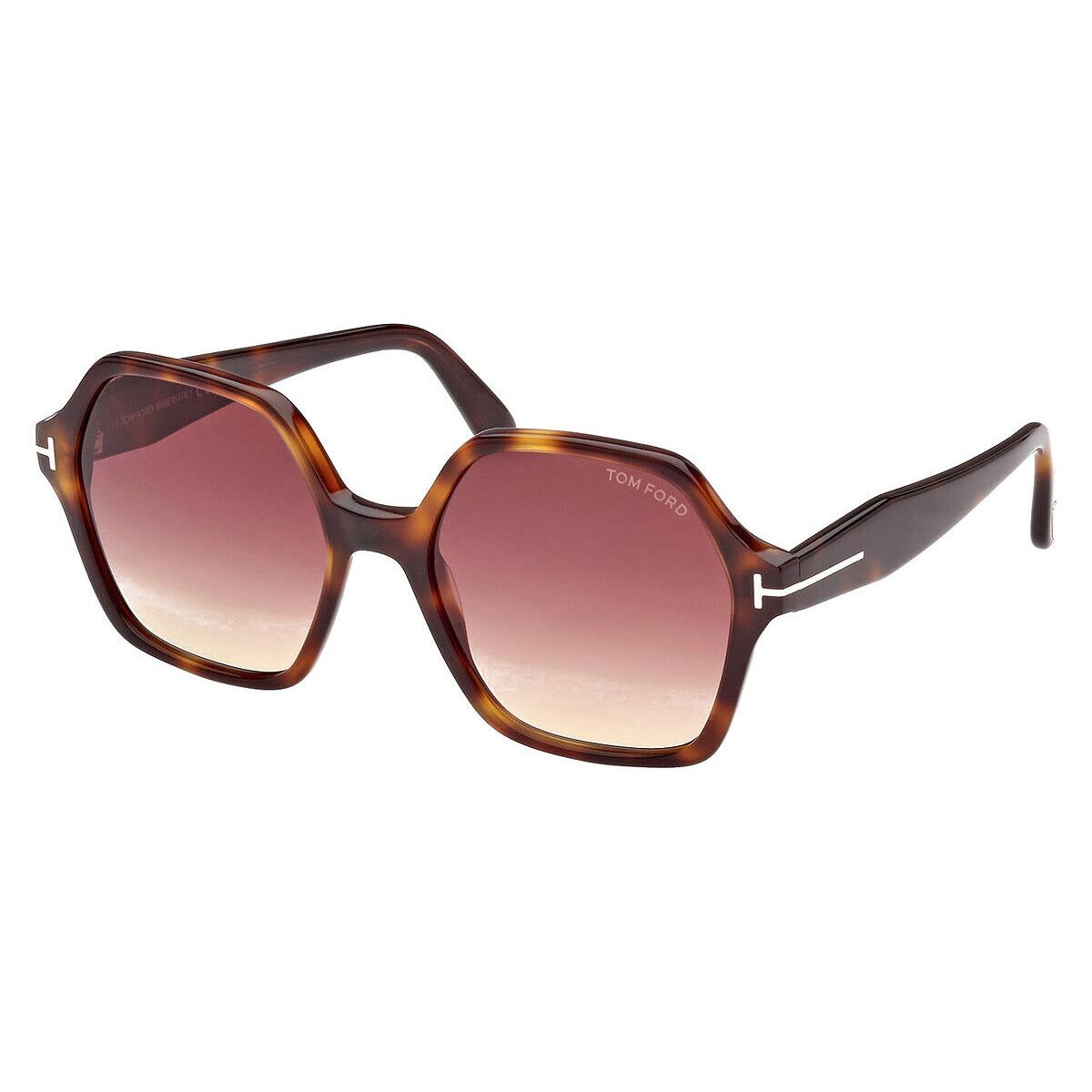 Tom Ford FT1032 Sunglasses Shiny Blonde Havana/t Logo / Gradient Rose