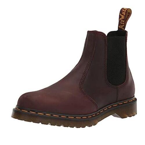 Dr. Martens Men`s 2976 Waxed Full Grain Leather Chelsea Boots Chestnut Brown 10