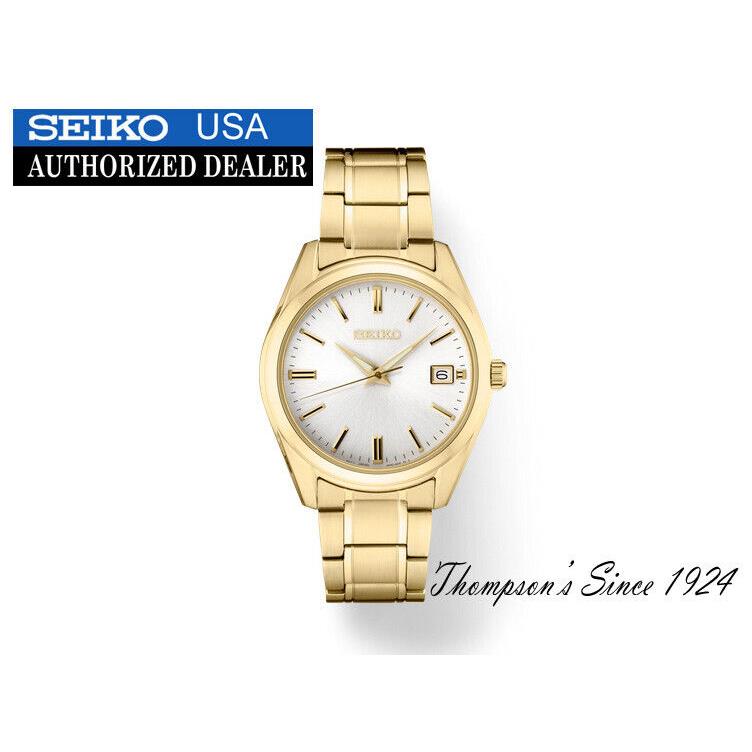 Seiko SUR314 Men`s Essentials Stainless Steel Quartz White Dail