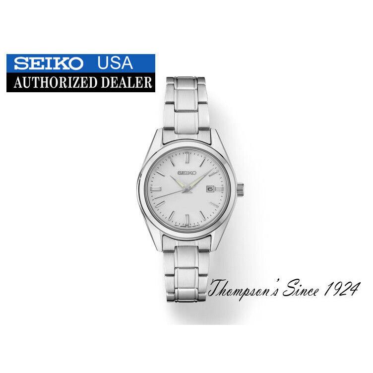 Seiko SUR633 Women`s Essentials Stainless Steel Quartz Silver Dail