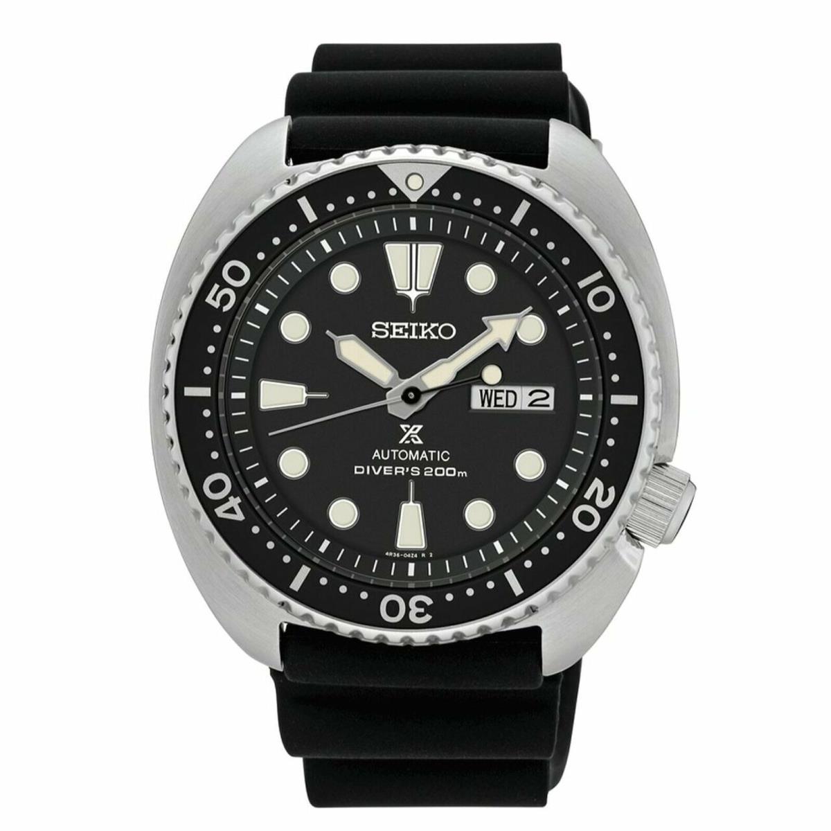 Seiko Prospex Automatic Divers Watch Black Silicon Strap SRPE93