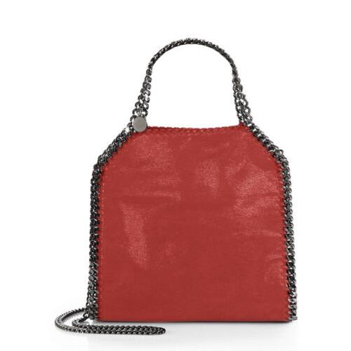 Stella Mccartney Small Fold Over Woman Falabella 3 Chains - Coral Red