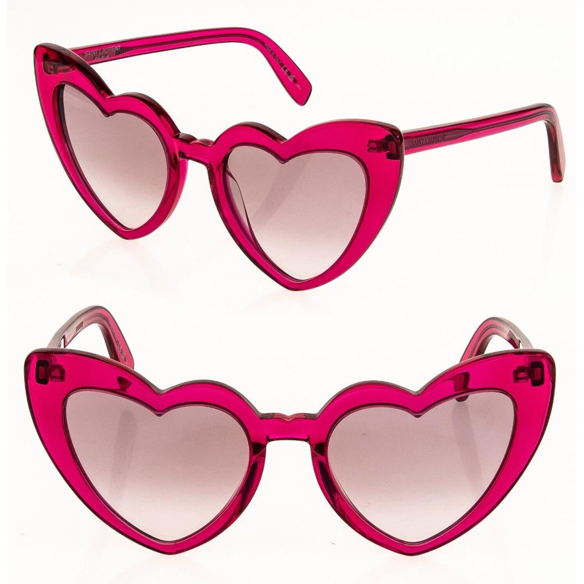 Saint Laurent Loulou 181 SL181 Crustal Pink Summer Heart Sunglass 021