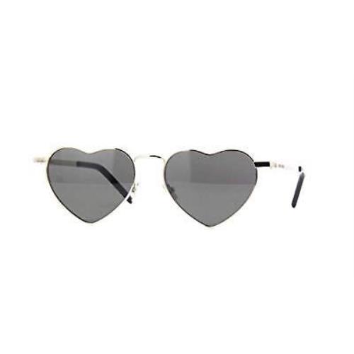 Saint Laurent SL 301 Loulou Shiny Silver/grey Solid One Size