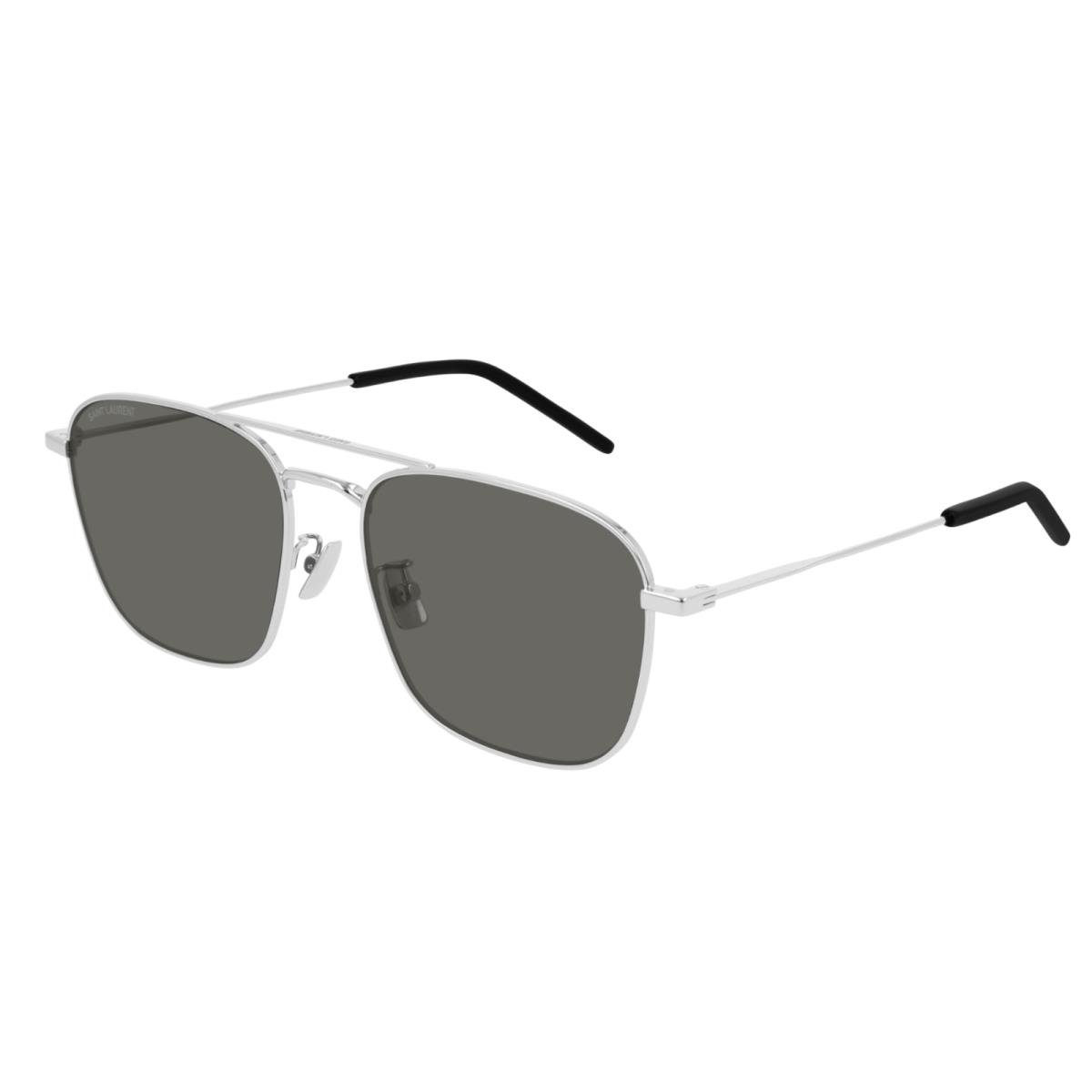 Saint Laurent SL 309 001 Black/black Rimless Metal Pilot Unisex Sunglasses