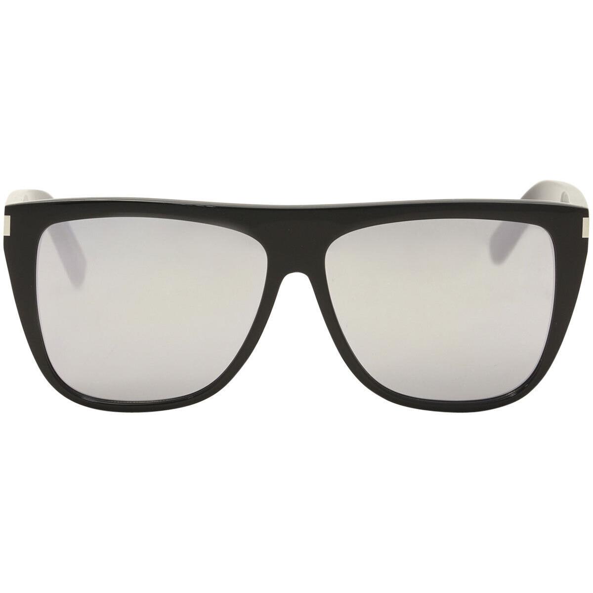 Saint Laurent Women`s SL1 SL-1 008 Black Square Sunglasses 59mm